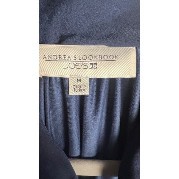 Andrea’s Lookbook X Joe’s Jeans Navy Elle Blouson MIDI Dress Sz Medium - Picture 10 of 14